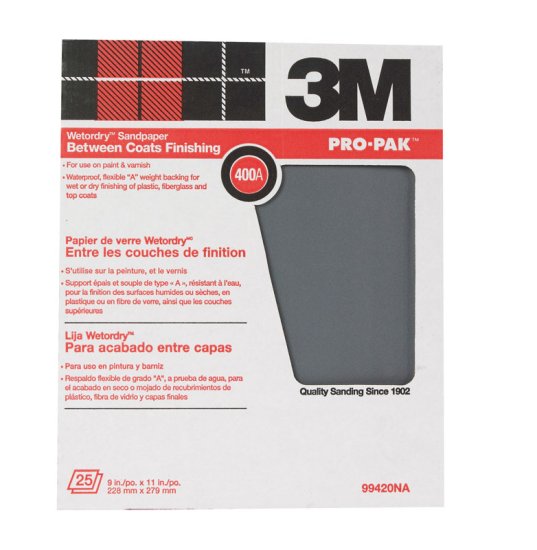 (image for) Pro-Pak 11 in. L x 9 in. W 400 Grit Silicon Carbide Sandpaper