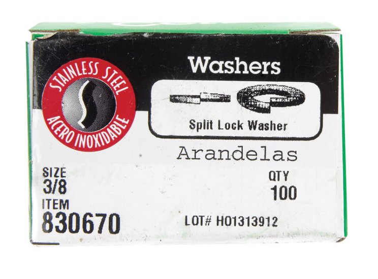 (image for) 3/8 in. Dia. Stainless Steel Split Lock Washer 100 pk