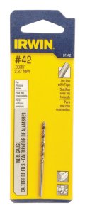 (image for) #42 x 2-1/4 in. L High Speed Steel Wire Gauge Bit 1 pc.