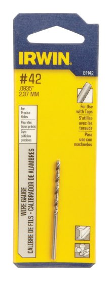 (image for) #42 x 2-1/4 in. L High Speed Steel Wire Gauge Bit 1 pc.