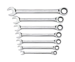 (image for) GearWrench 12 Point Metric Ratcheting Combination Wrench Set 7 p