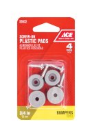 (image for) Plastic Bumper Pads Gray Round 3/4 in. W 4 pk