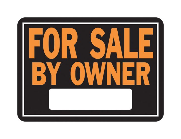 (image for) English Black For Sale Sign 9.25 in. H x 14 in. W (CLOSEOUT)