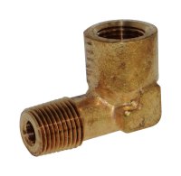 (image for) 1/2 in. FPT x 1/2 in. Dia. MPT Brass 90 Degree Street Elbow