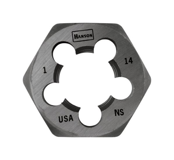 (image for) High Carbon Steel SAE Hexagon Die 1 in.-14NS 1 pc.