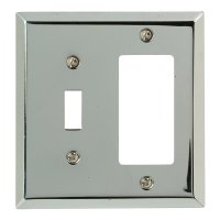 (image for) Century Polished Chrome 2 gang Stamped Steel Toggle Wal
