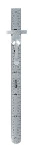 (image for) 6 in. L x 1/2 in. W Stainless Steel Precision Rule
