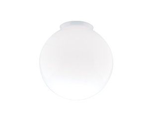 (image for) Round White Glass Lamp Shade 8 in. w/ 4 in. Opening