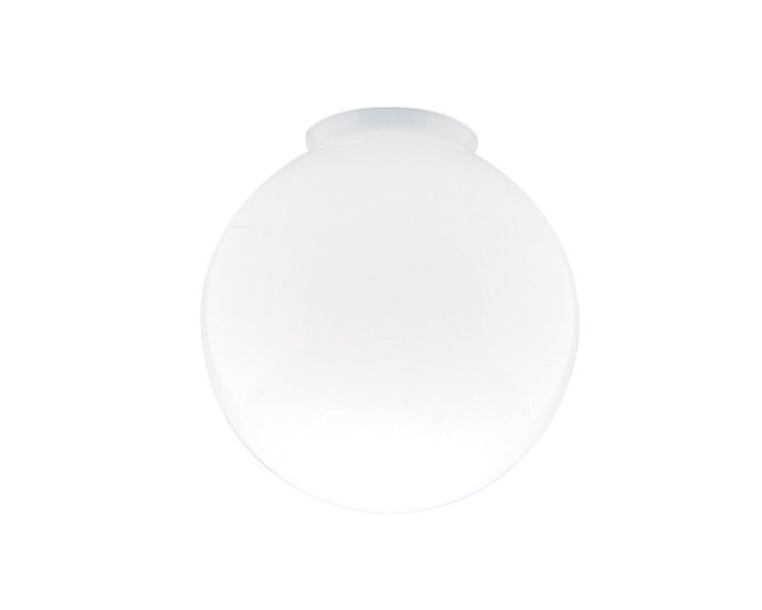 (image for) Round White Glass Lamp Shade 8 in. w/ 4 in. Opening