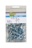(image for) 1/4 in. Dia. x 1/4 in. Steel Rivets Silver 100 pk