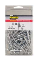 (image for) 1/4 in. Dia. x 1/2 in. Aluminum Rivets Silver 100 pk