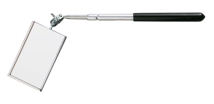 (image for) 16 in. H Polished Chrome Plastic Inspection Mirror