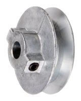 (image for) 2 1/2 in. Dia. Zinc Single V Grooved Pulley