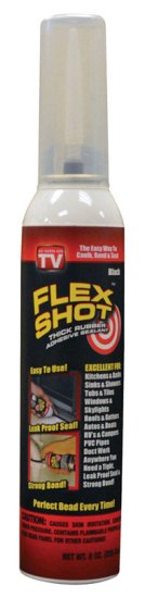 (image for) Flex Shot Black Acrylic Rubber All Purpose Sealant 8 oz Can oz.