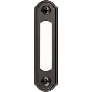 (image for) Black Metal Wired Pushbutton Doorbell Lighted