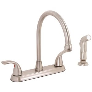 (image for) 2-Handle Kitchen Faucet with Side Spray in Brus
