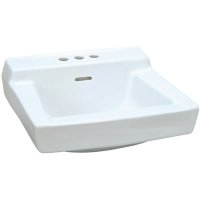(image for) 19 in. x 17 in. Gerber Plymouth Wall-Hung Bathroom Sink in White