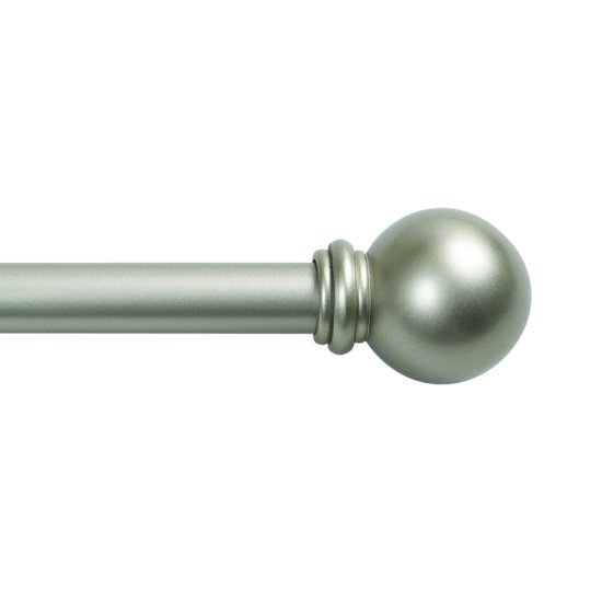(image for) Brass Champagne Silver Curtain Rod 48 in. L x 86 in. L