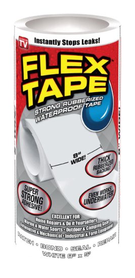 (image for) 8 in. W x 5 ft. L White Waterproof Repai