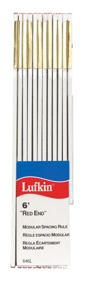 (image for) Red End 72 in. L x 5/8 in. W Wood Folding Masonry Rule SA