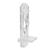 (image for) Clear Plastic Shelf Bracket 1/2 in. L 4-PK