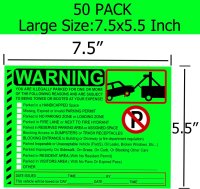 (image for) Illegal Vehicle Parking Stickers 50-Pack