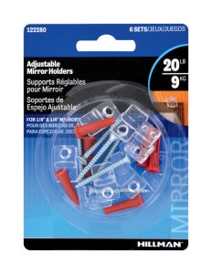 (image for) AnchorWire Medium Mirror Holder Kit 1 lb. 6 pk