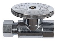 (image for) 3/8 in. FIP x 3/8 in. Compression Brass Straight Stop Valve