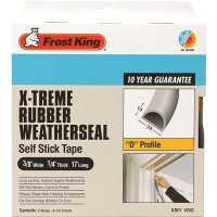 (image for) 5/16 in. x 1/4 in. x 17 ft. Grey D-Center EPDM Weatherseal Tape