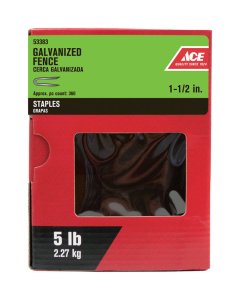 (image for) 1-1/2 in. L Galvanized Steel Fence Staples 5 lb.