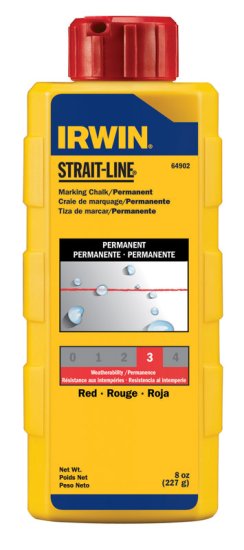 (image for) Strait-Line 8 oz. Permanent Marking Chalk Red