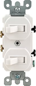 (image for) 15 amps Single Pole Toggle Switch White 1 pk Duplex Switch White