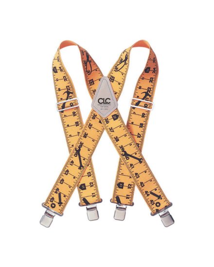 (image for) 4 in. L x 2 in. W Nylon Ruler Suspenders Yellow 1 pair