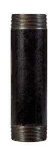 (image for) 2 in. MPT x 8 in. L Black Steel Nipple