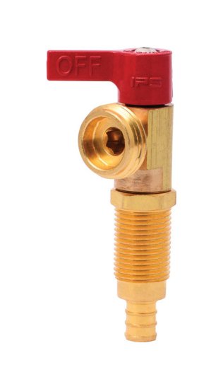 (image for) 1/2 in. PEX Barb T Brass Washing Machine Valve - Red