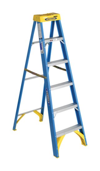 (image for) 6 ft. H x 22 in. W Fiberglass Step Ladder Type I 250 lb.