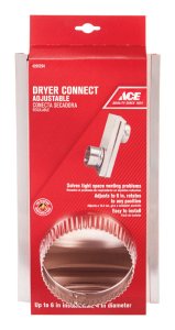 (image for) 6 in. L x 4 in. Dia. Black/Silver Aluminum Adjustable Dryer