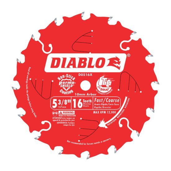 (image for) 5-3/8 in. Dia. x 10 mm Cordless Trim Carbide Tip Circular