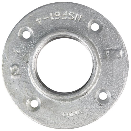 (image for) 2 in. FPT Galvanized Malleable Iron Floor Flange