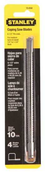 (image for) 6-1/2 in. Steel Coping Saw Blade 10 TPI 4 pk