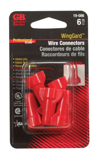 (image for) WingGard 22-6 Ga. Copper Wire Wire Connector Red