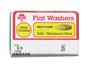 (image for) Yellow Dichromate Steel 5/8 in. SAE Flat Washer 25 pk