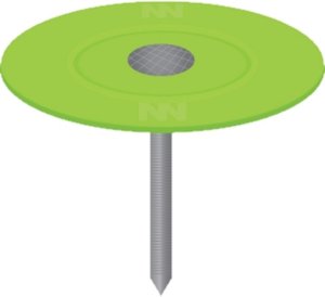 (image for) 1-1/2 in. Roofing Galvanized Plastic/Steel Nail Flat 1 lb.