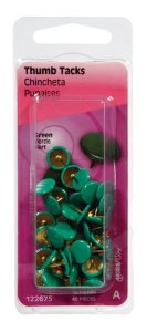 (image for) Green Push Pins 40 pk