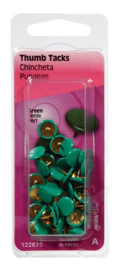 (image for) Green Push Pins 40 pk