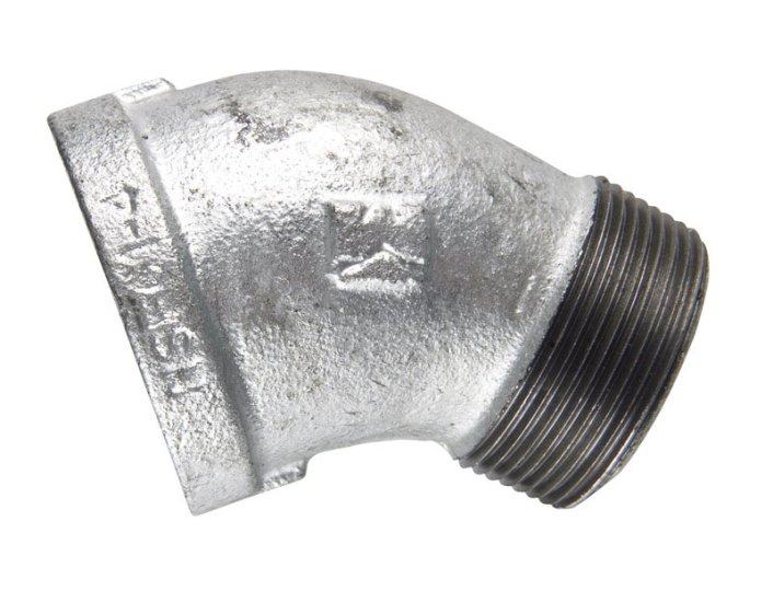 (image for) 2 in. FIP x 2 in. Dia. MIP Galvanized Malleable Iron 45 degr