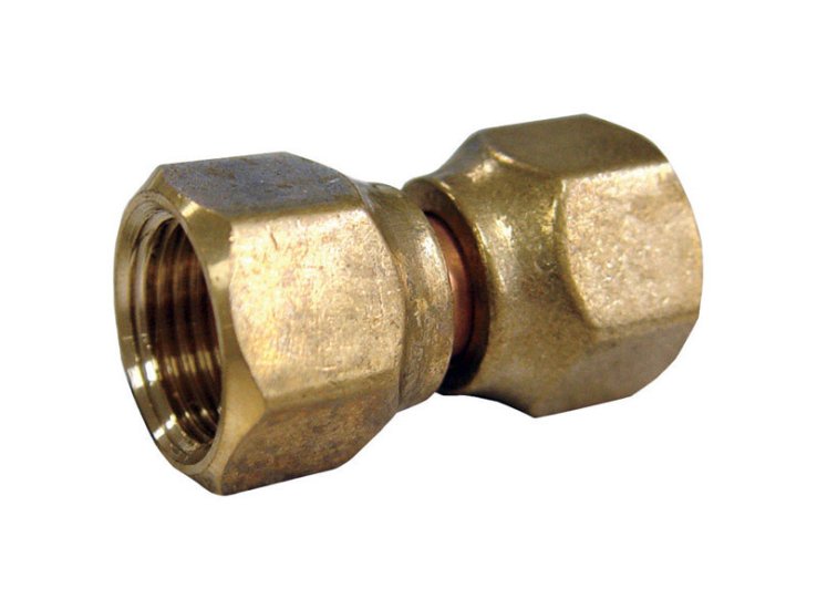 (image for) 3/8 in. Flare x 3/8 in. Dia. Flare Brass Swivel Connector