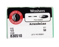 (image for) Stainless Steel 1/2 in. Flat Washer 50 pk