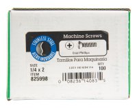 (image for) No. 1/4-20 x 2 in. L Phillips Oval Head Stainless Steel