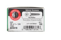 (image for) No. 12 x 1-1/4 in. L Phillips Pan Head Stainless Steel S